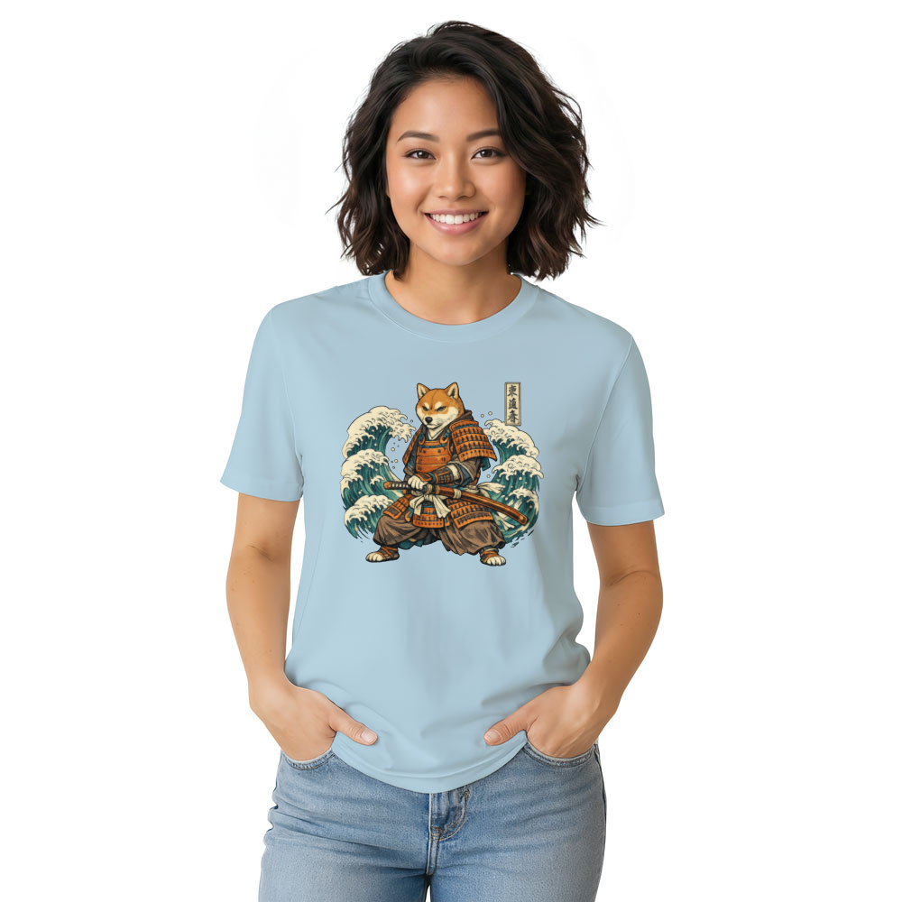 Shiba Samurai Ukiyoe Art Tee Vintage Gifts for Men Women Boy Kids T-Shirt