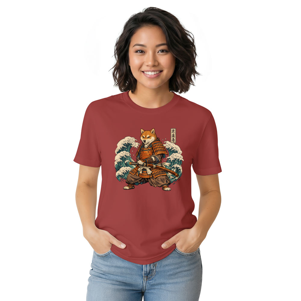 Shiba Samurai Ukiyoe Art Tee Vintage Gifts for Men Women Boy Kids T-Shirt