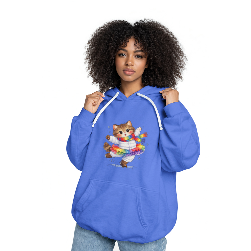 Snow Pirouette Clumsy Ballet Cat Winter Hoodie For Ski Lovers Adorable Gifts for Men Women Boy Kids Pull over hoodie