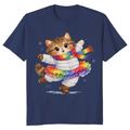 Snow Pirouette Clumsy Ballet Cat T-Shirt For Pet Lovers And Winter Fans Charming Gifts for Men Women Boy Kids T-Shirt