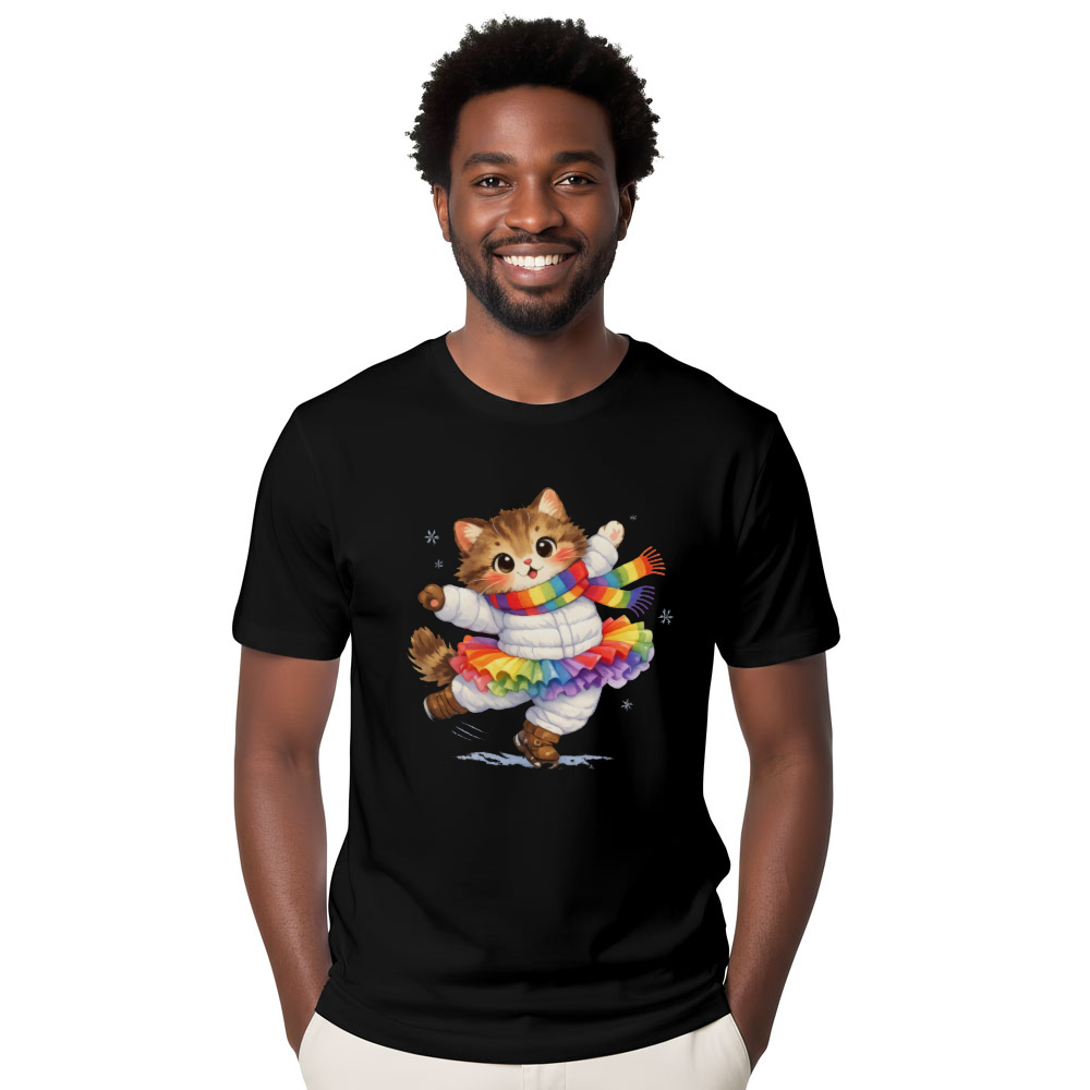 Snow Pirouette Clumsy Ballet Cat T-Shirt For Pet Lovers And Winter Fans Charming Gifts for Men Women Boy Kids T-Shirt