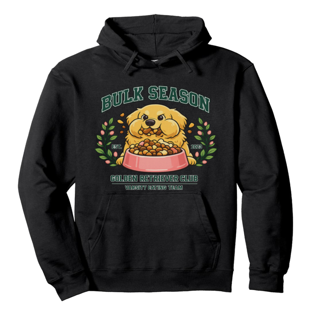 Preppy Golden Retriever Varsity Hoodie Bulk Season Pet Gym Design Funny Gifts for Men Women Boy Kids Pull Over Hoodie