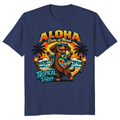 Aloha Wiener Dancing Dachshund Hawaiian Shirt Graphic Retro Tropical Luau Cute Gifts for Men Women Boy Kids T-Shirt