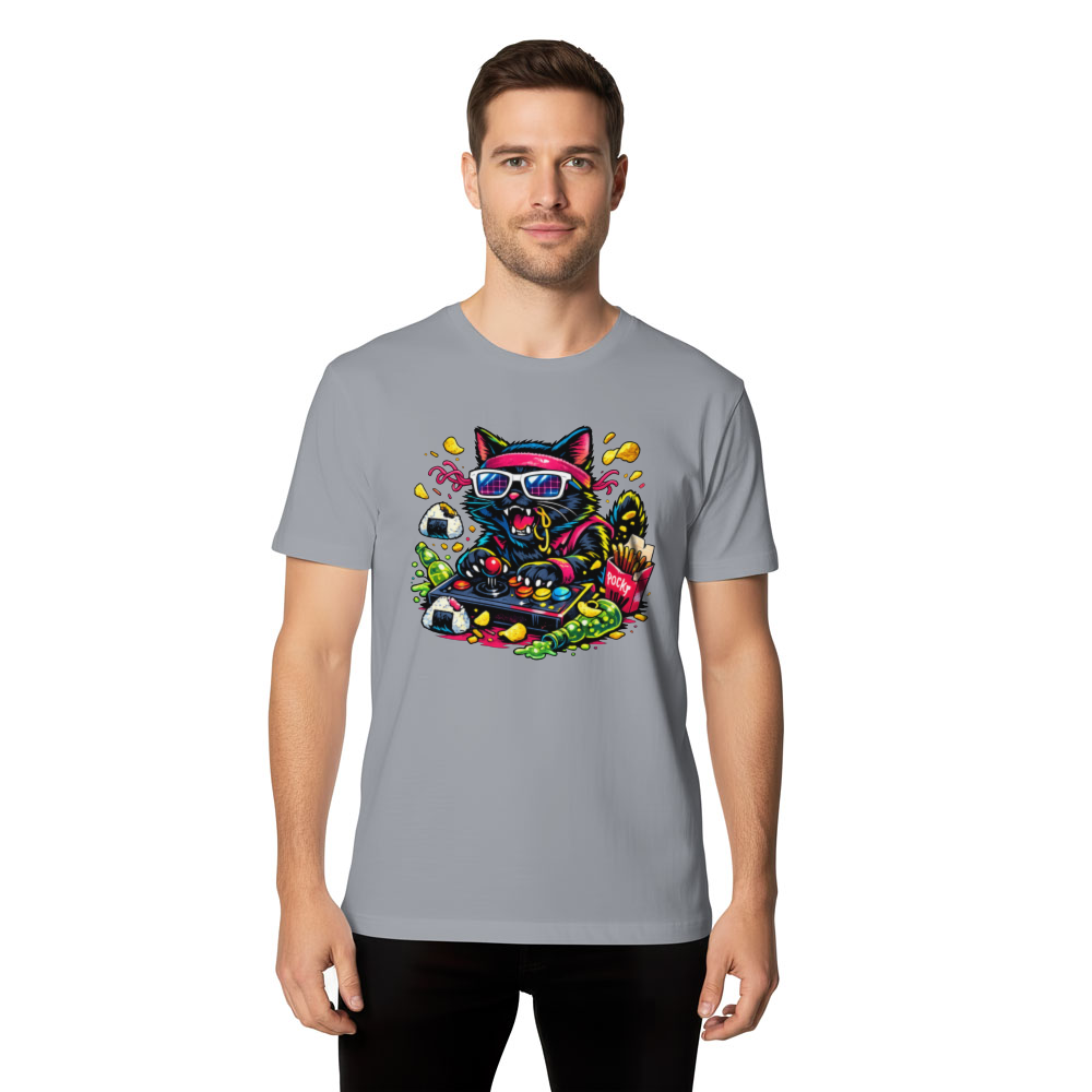 Neon Neko Arcade Cat Gaming Nostalgic Retro Gifts for Men Women Boy Kids T-Shirt