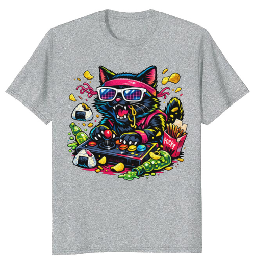 Neon Neko Arcade Cat Gaming Nostalgic Retro Gifts for Men Women Boy Kids T-Shirt