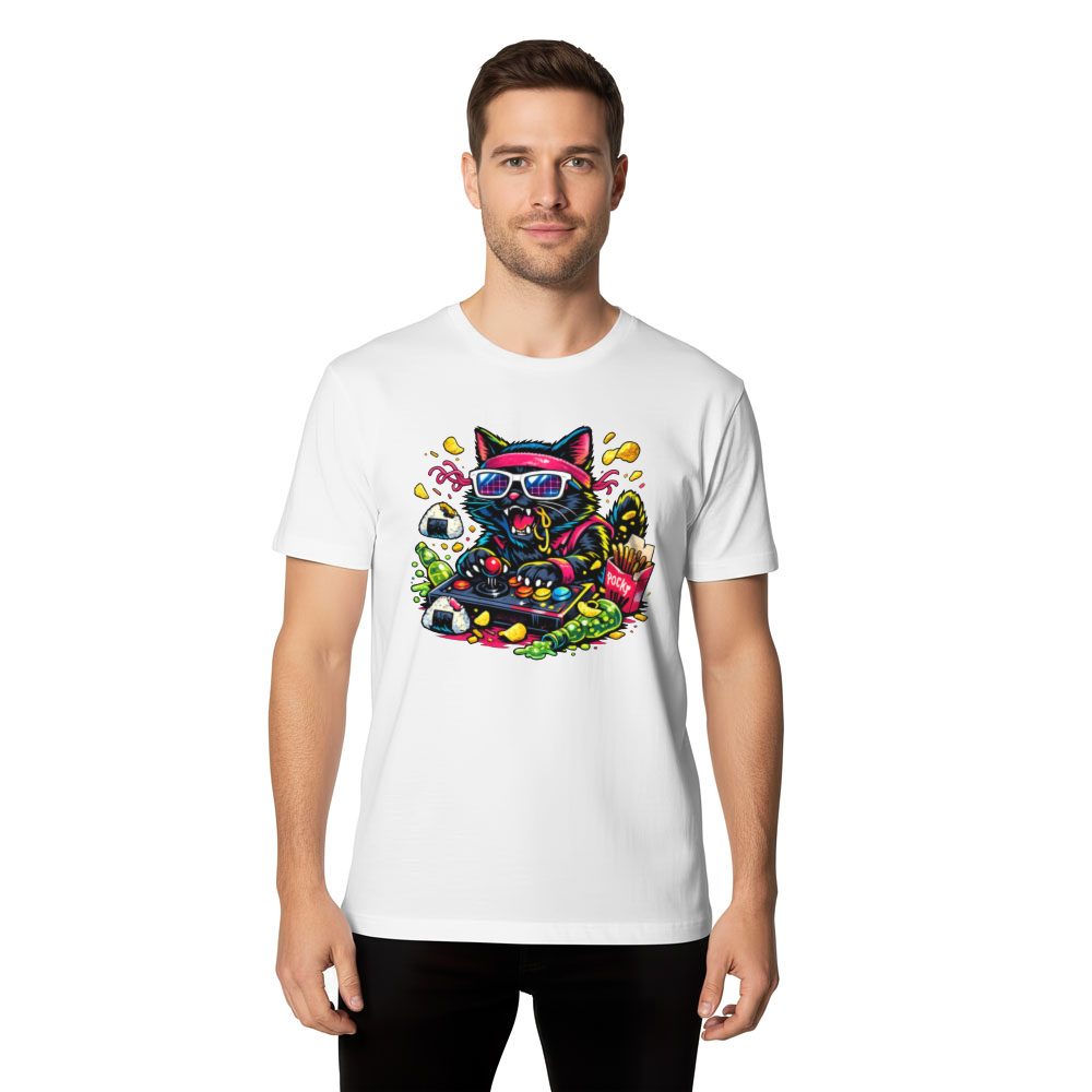 Neon Neko Arcade Cat Gaming Nostalgic Retro Gifts for Men Women Boy Kids T-Shirt