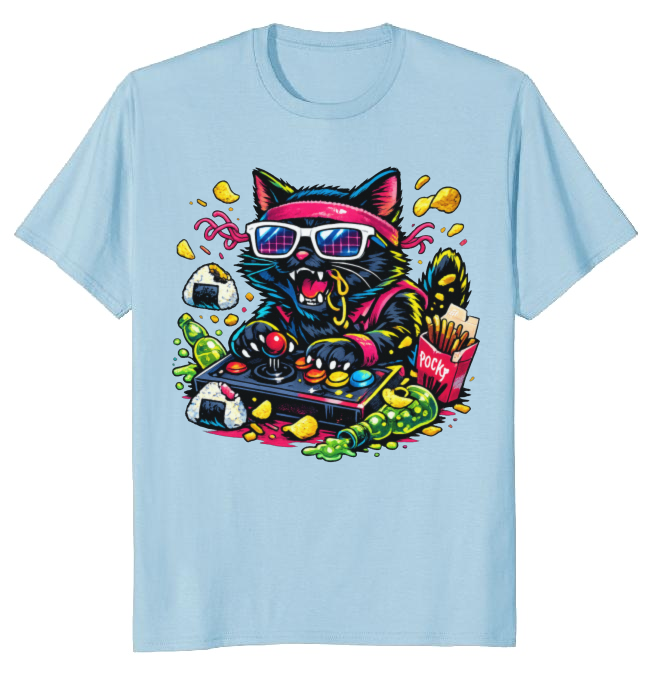 Neon Neko Arcade Cat Gaming Nostalgic Retro Gifts for Men Women Boy Kids T-Shirt
