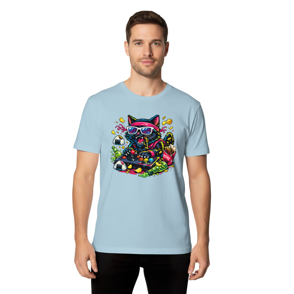 Neon Neko Arcade Cat Gaming Nostalgic Retro Gifts for Men Women Boy Kids T-Shirt