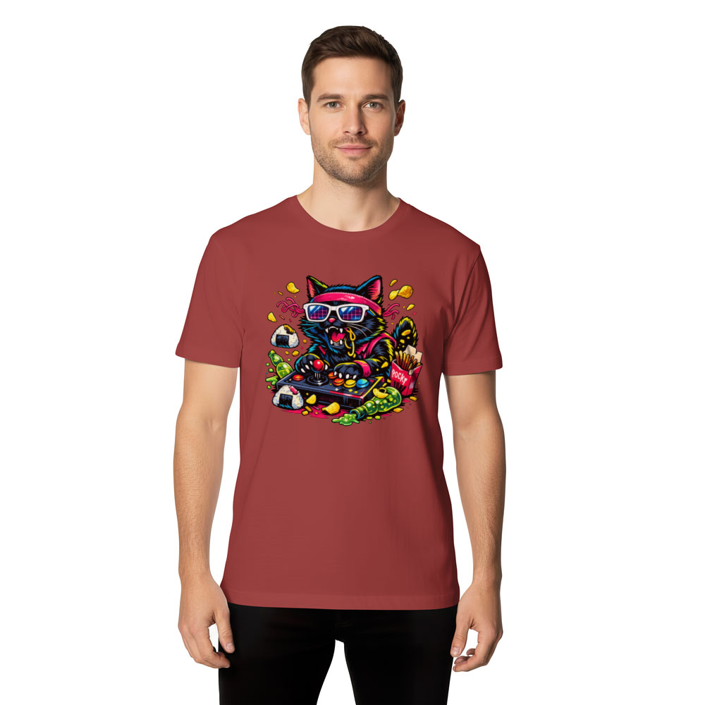 Neon Neko Arcade Cat Gaming Nostalgic Retro Gifts for Men Women Boy Kids T-Shirt