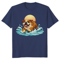 Aesthetic Chunky Bulldog Graphic Tee Salty Paws & Soft Waves Charming Gifts for Men Women Boy Kids T-Shirt