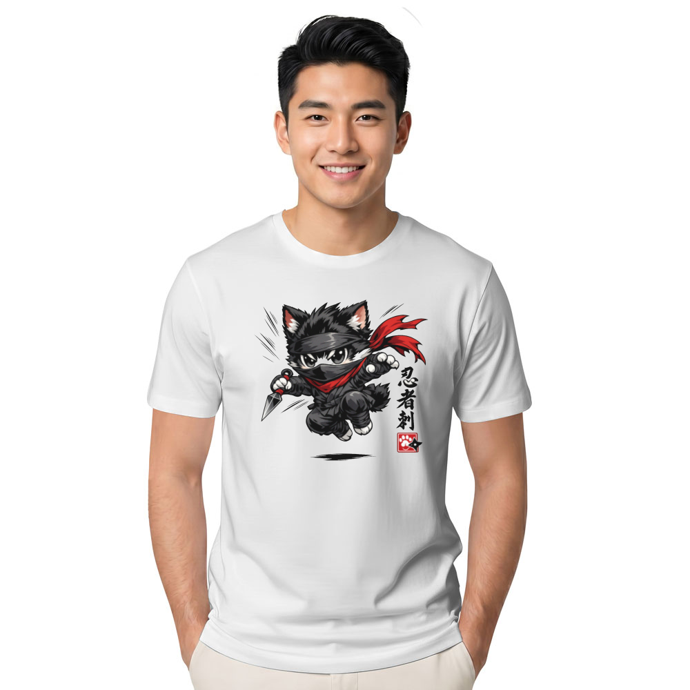 Neko Shinobi Aerial Assault Ninja Cat Graphic Streetwear Anime Fans Cute Gifts for Men Women Boy Kids T-Shirt
