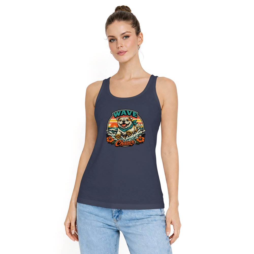 Chunky Bulldog Surf Tank Top Vintage Summer Graphic Cute Gifts for Men Women Boy Kids Tank Top