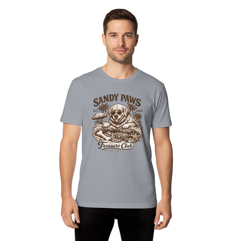 Vintage Etched Golden Retriever T-Shirt Gift For Beach Lovers Nostalgic Gifts For Men Women Boy Kids T-Shirt