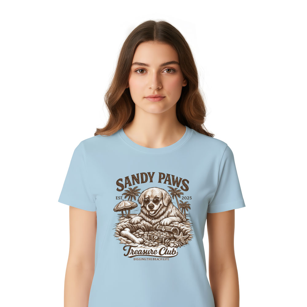 Vintage Etched Golden Retriever T-Shirt Gift For Beach Lovers Nostalgic Gifts For Men Women Boy Kids T-Shirt