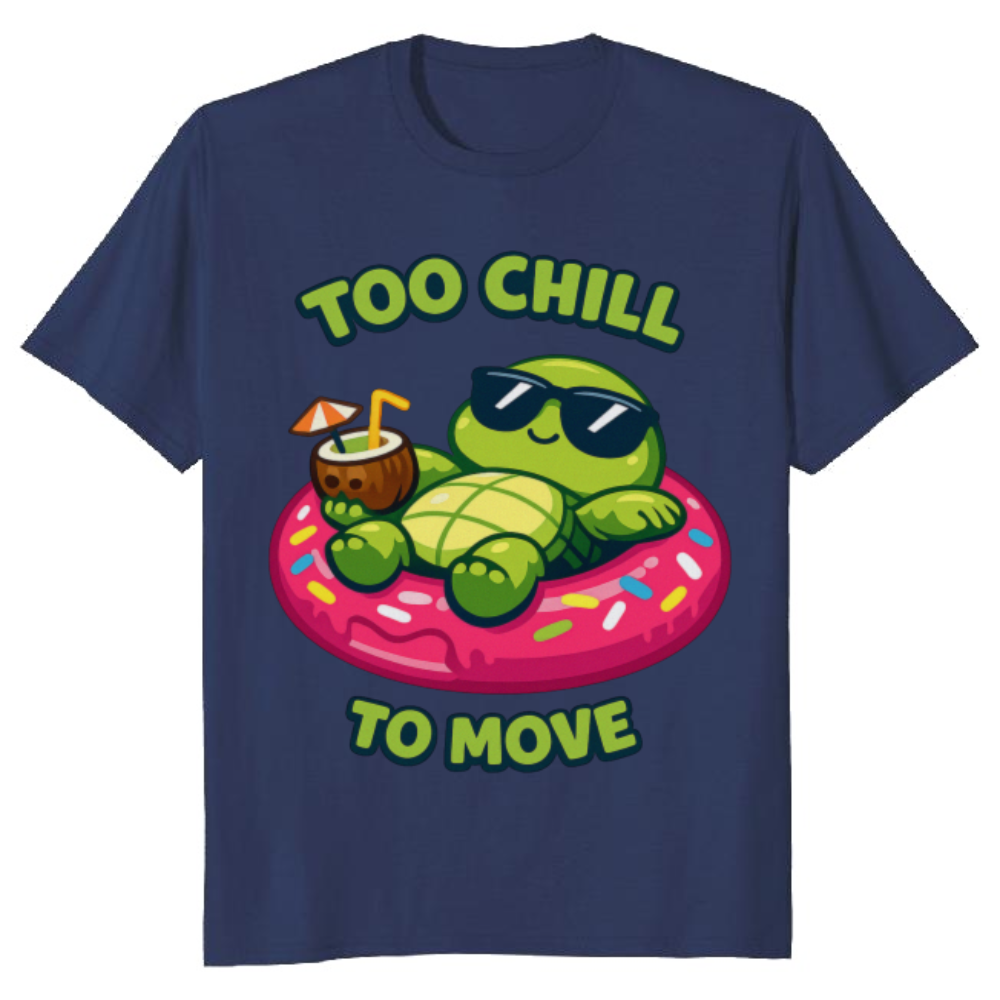 Chubby Sea Turtle T-Shirt Vacation Vibes Chill Gifts for Men Women Boy Kids T-Shirt