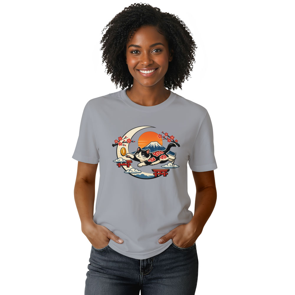 Retro Ukiyoe Arcade Cat T-Shirt For Gamers And Cat Lovers Chill Gifts for Men Women Boy Kids T-Shirt