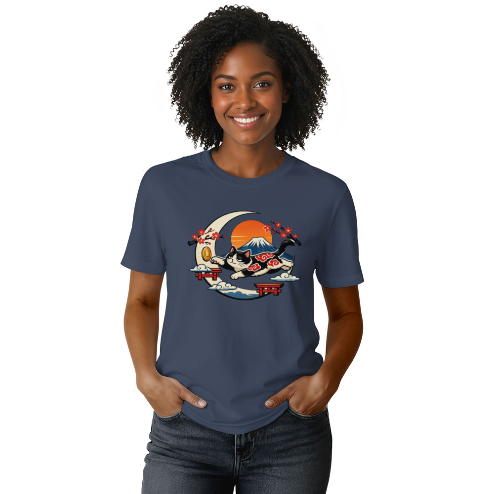 Retro Ukiyoe Arcade Cat T-Shirt For Gamers And Cat Lovers Chill Gifts for Men Women Boy Kids T-Shirt