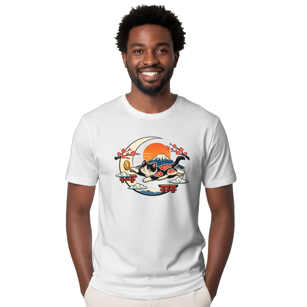 Retro Ukiyoe Arcade Cat T-Shirt For Gamers And Cat Lovers Chill Gifts for Men Women Boy Kids T-Shirt