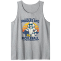 Retro Poodle Pickleball Vintage Distressed Tanktop Serve In Style Stylish Gifts for Men Women Boy Kids Tanktop
