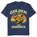 Chubby Golden Retriever T-Shirt Vintage Aerobics Mascot Retro Gifts for Men Women Boy Kids T-Shirt