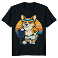 Sarcastic Corgi Pickleball T-Shirt Retro Distressed Graphic Funny Gifts for Men Women Boy Kids T-Shirt