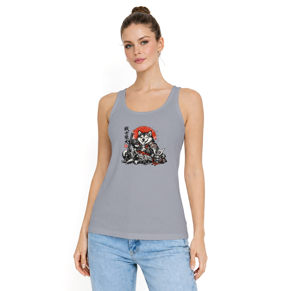 Sumi-e Shiba Samurai Tanktop Warrior Humor Playful Gifts for Men Women Boy Kids Tanktop - Unisex
