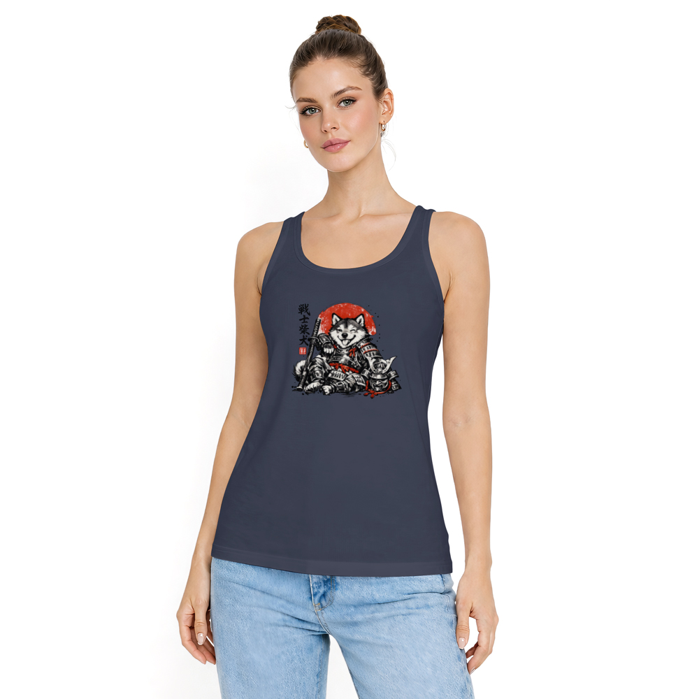 Sumi-e Shiba Samurai Tanktop Warrior Humor Playful Gifts for Men Women Boy Kids Tanktop - Unisex