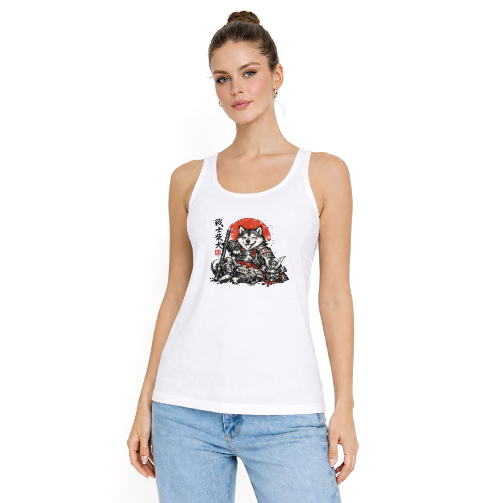 Sumi-e Shiba Samurai Tanktop Warrior Humor Playful Gifts for Men Women Boy Kids Tanktop - Unisex