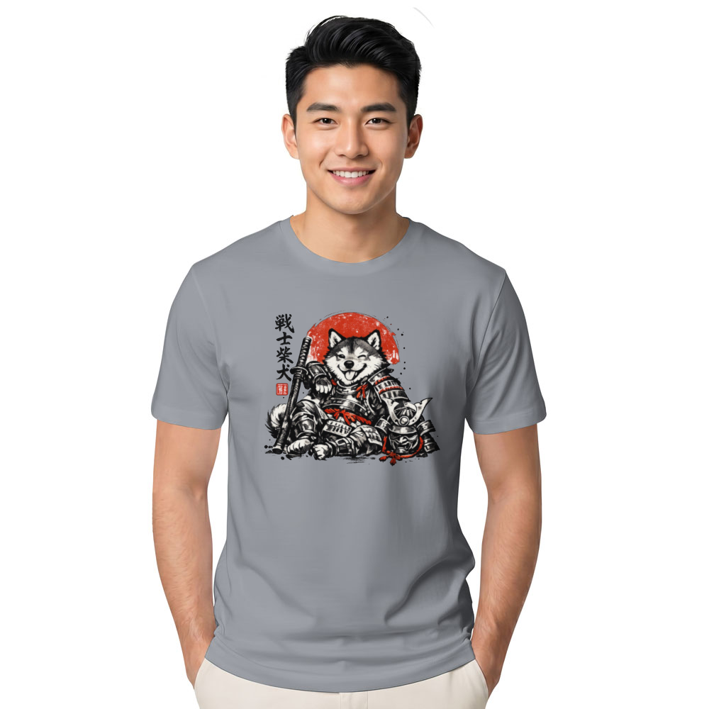 Sumi-e Shiba Samurai Vintage Art Shirt Playful Gifts for Men Women Boy Kids T-Shirt