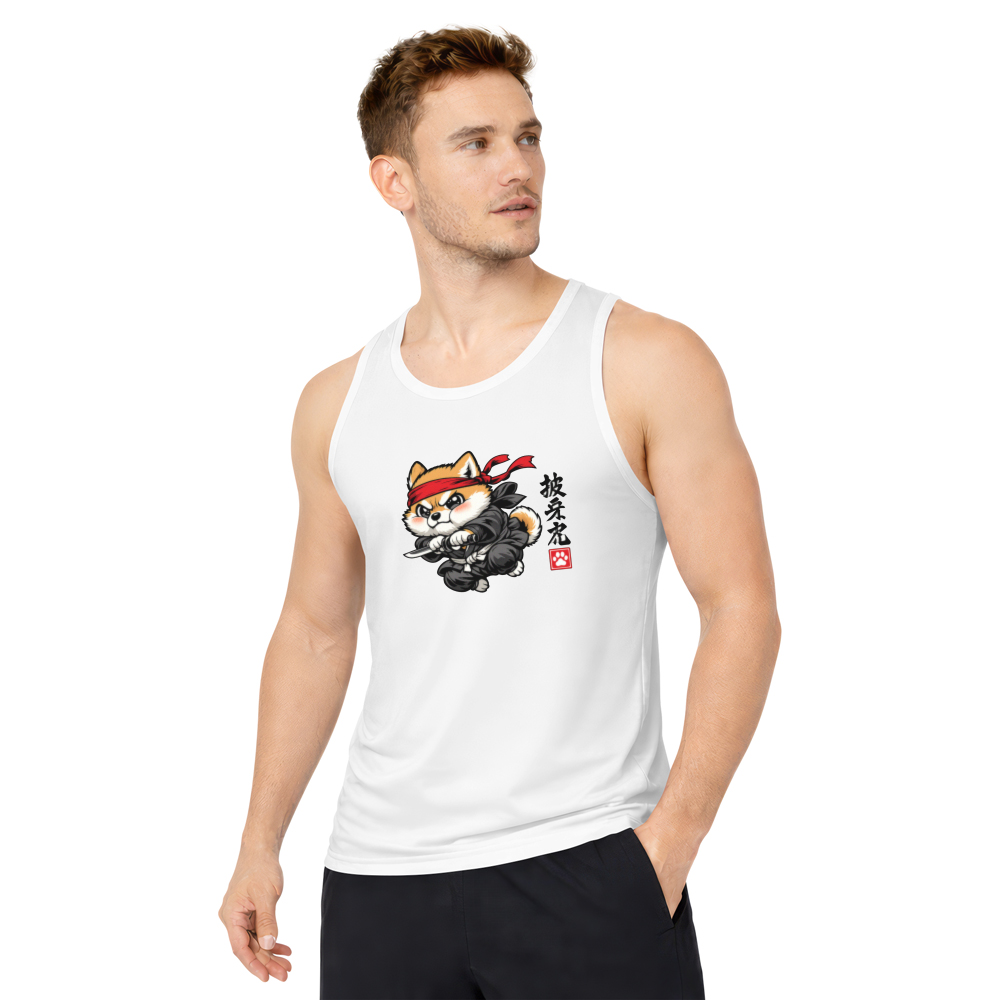 Sneak Attack Chibi Shiba Samurai Tanktop Playful Cute Gifts for Men Women Boy Kids Tanktop - Unisex