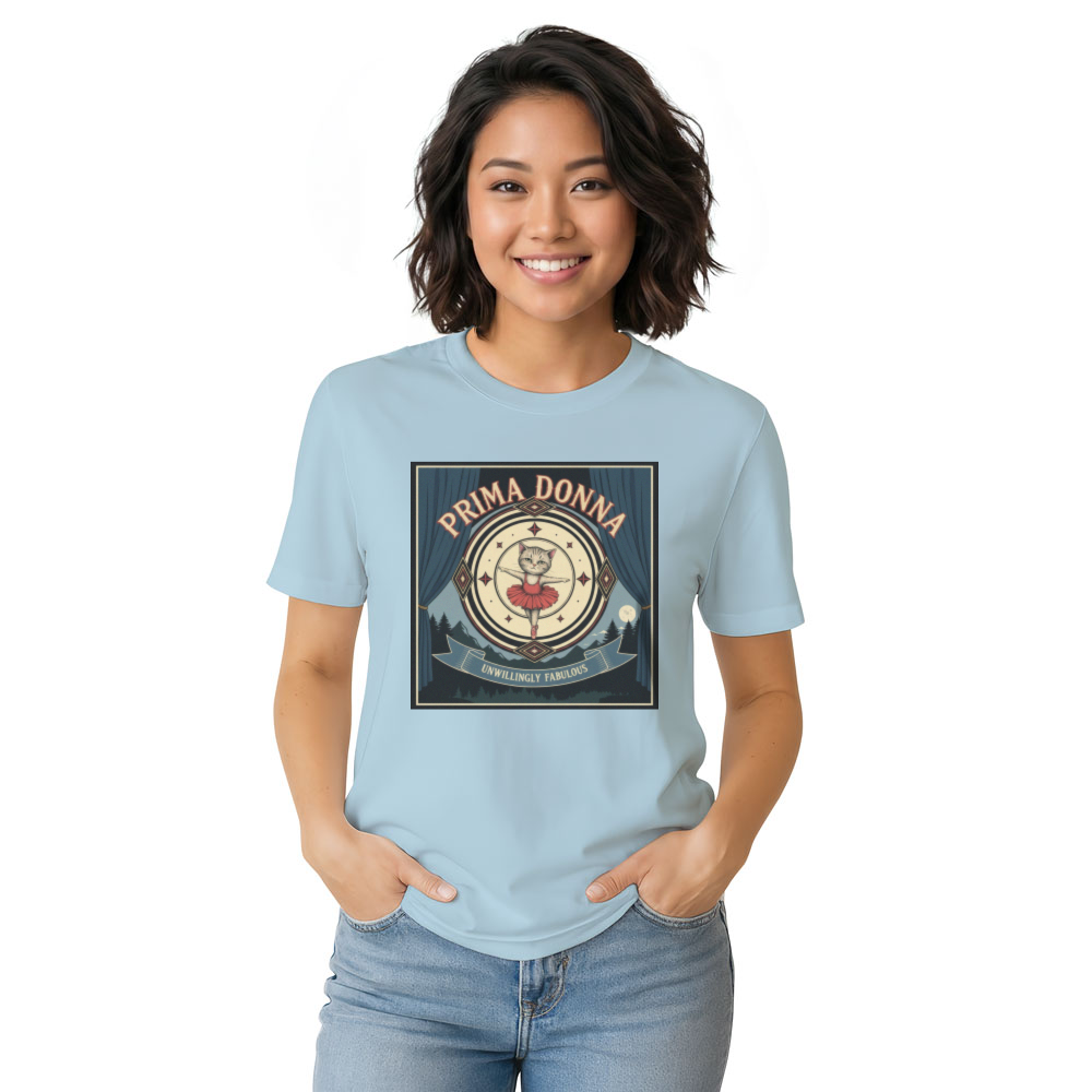 Reluctant Prima Donna Ballet Cat Vintage Illustration Quirky Gifts for Men Women Boy Kids T-Shirt