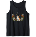 Lavender Boho Botanical Dreaming Cat Tanktop Calm Gifts for Men Women Boy Kids Tanktop - Unisex