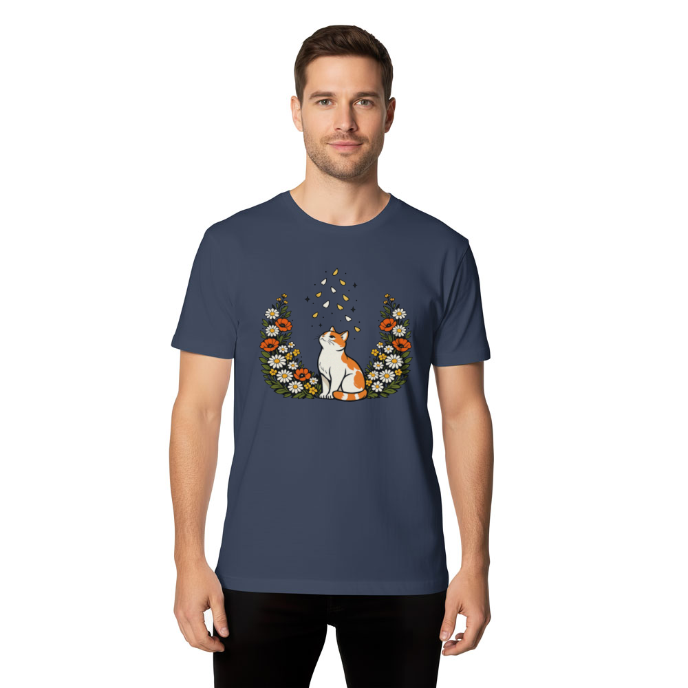 Lavender Dreams Boho Cat T-Shirt Calming Gifts for Men Women Boy Kids T-Shirt