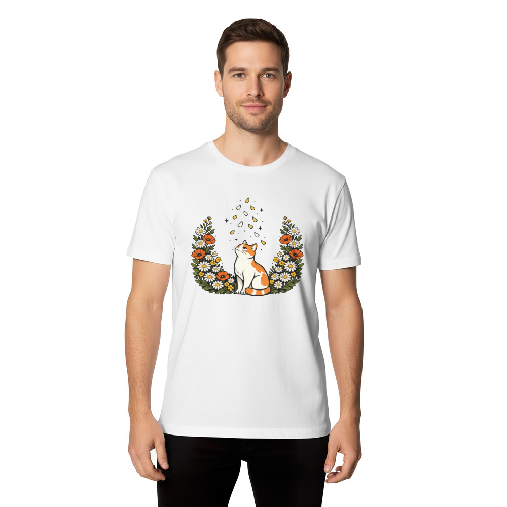 Lavender Dreams Boho Cat T-Shirt Calming Gifts for Men Women Boy Kids T-Shirt