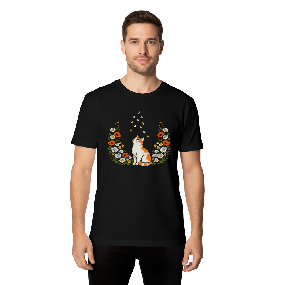 Lavender Dreams Boho Cat T-Shirt Calming Gifts for Men Women Boy Kids T-Shirt