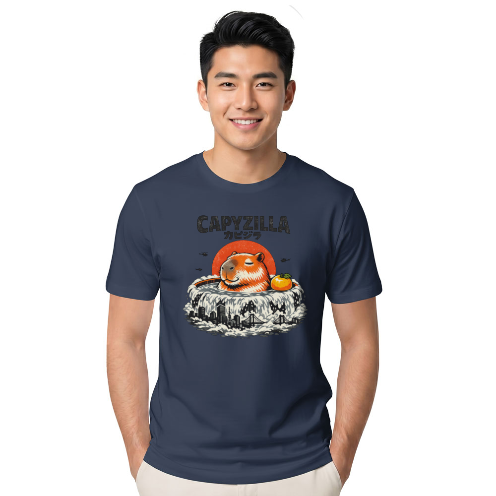 Capyzilla Vintage Capybara Tee Quirky Gifts for Men Women Boy Kids T-Shirt