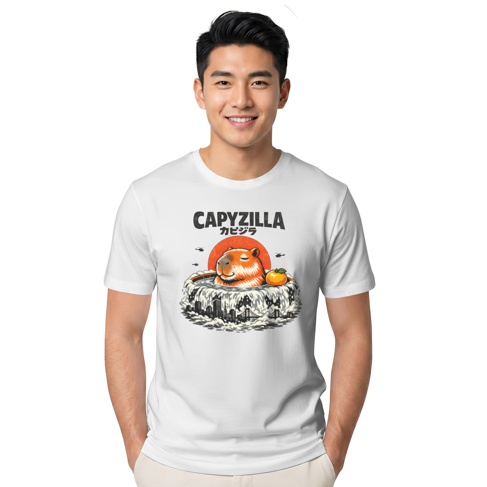 Capyzilla Vintage Capybara Tee Quirky Gifts for Men Women Boy Kids T-Shirt
