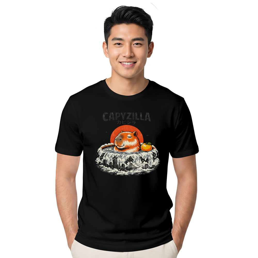 Capyzilla Vintage Capybara Tee Quirky Gifts for Men Women Boy Kids T-Shirt