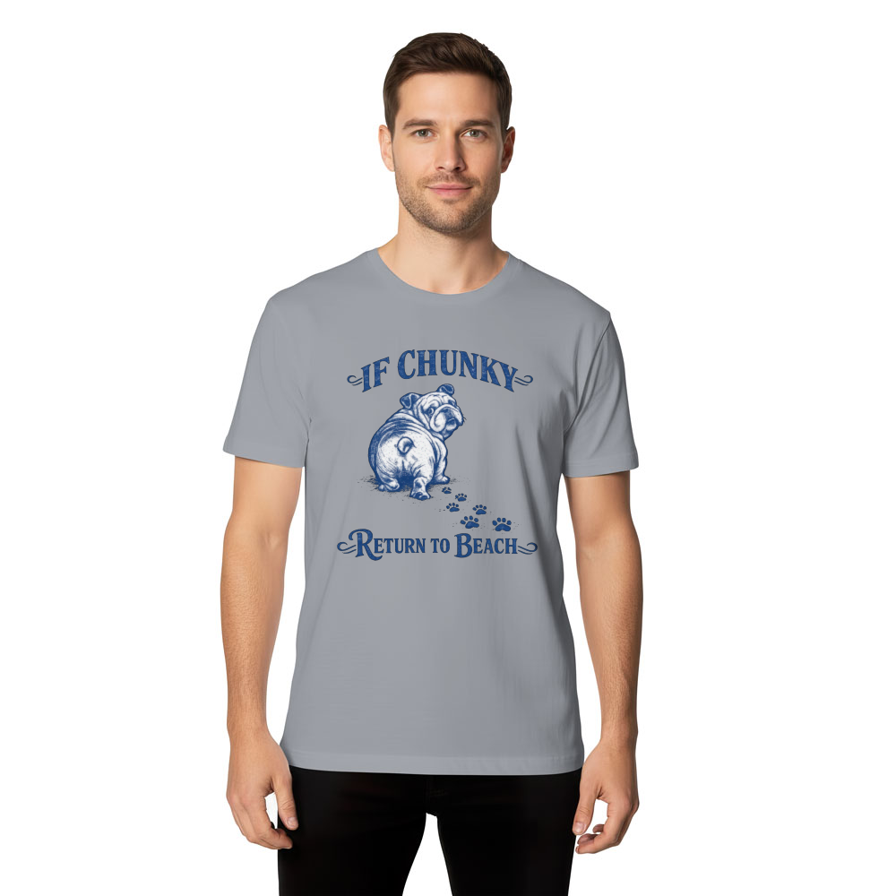 Chunky Bulldog Beach T-Shirt For Dog Lovers Playful Vintage Gifts for Men Women Boy Kids T-Shirt