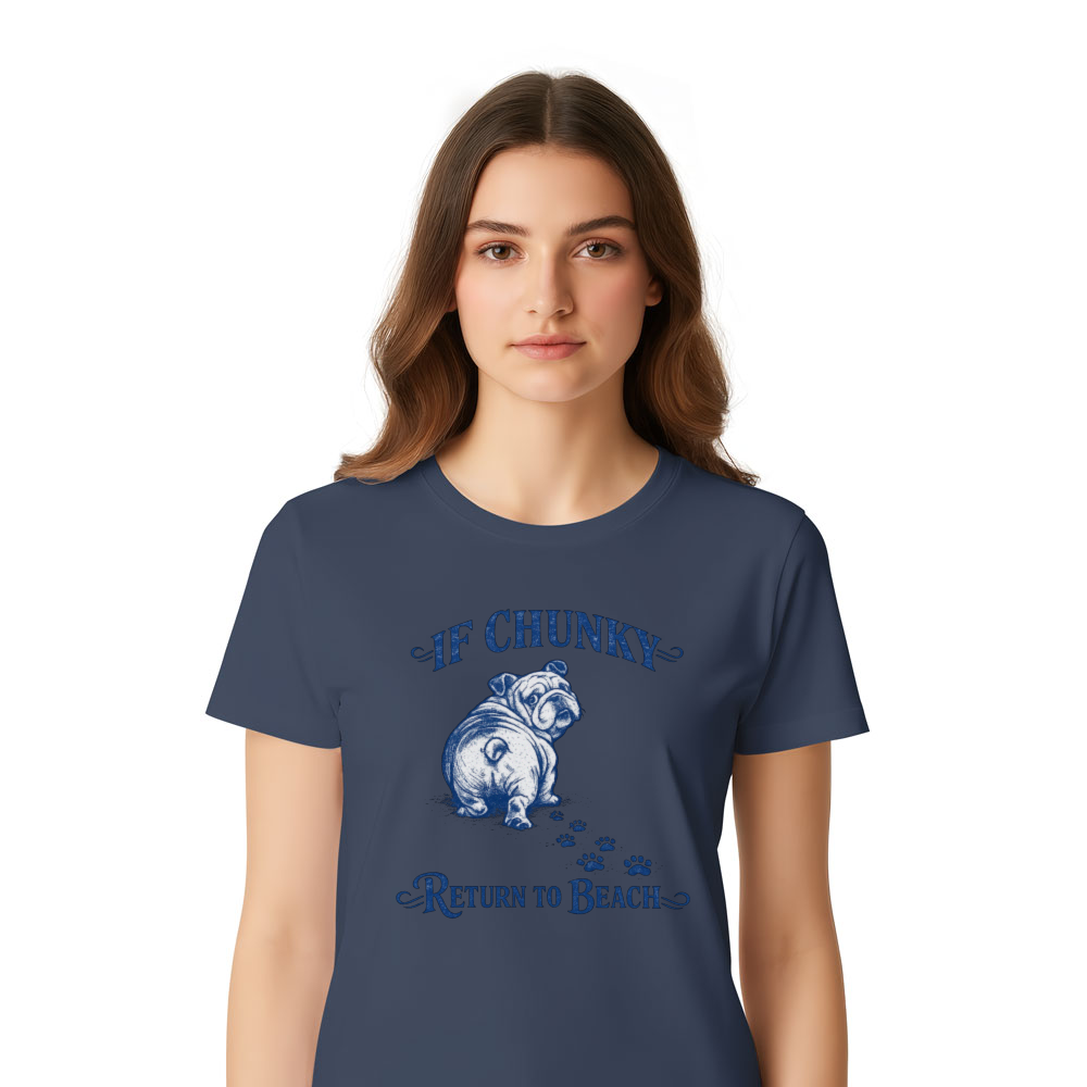 Chunky Bulldog Beach T-Shirt For Dog Lovers Playful Vintage Gifts for Men Women Boy Kids T-Shirt