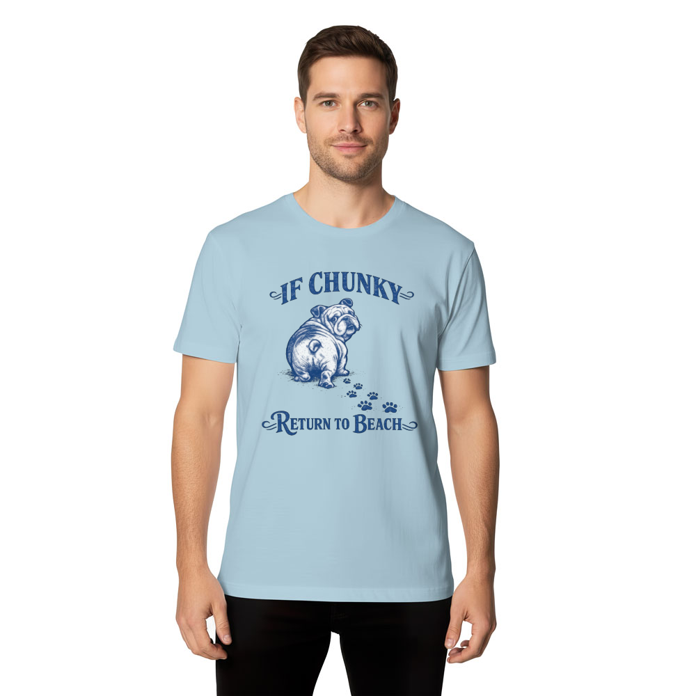Chunky Bulldog Beach T-Shirt For Dog Lovers Playful Vintage Gifts for Men Women Boy Kids T-Shirt