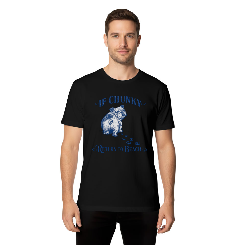 Chunky Bulldog Beach T-Shirt For Dog Lovers Playful Vintage Gifts for Men Women Boy Kids T-Shirt