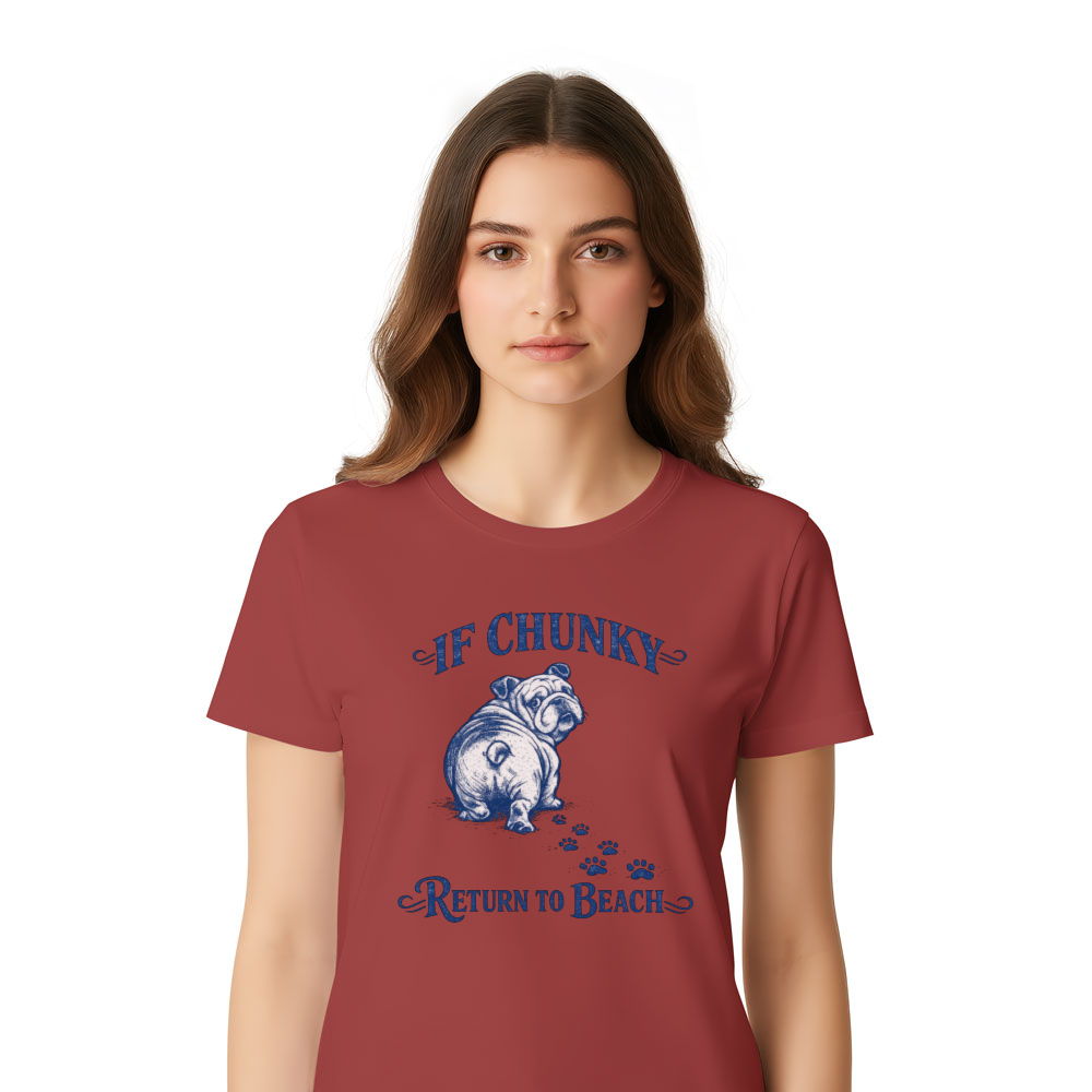 Chunky Bulldog Beach T-Shirt For Dog Lovers Playful Vintage Gifts for Men Women Boy Kids T-Shirt