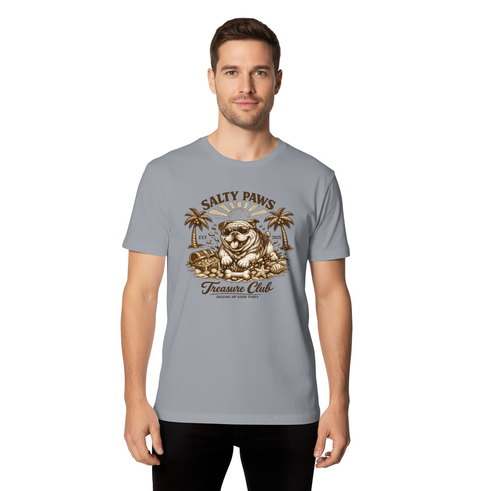 Salty Paws Vintage Bulldog Treasure Club Beach T-Shirt Joyful Gifts for Men Women Boy Kids T-Shirt