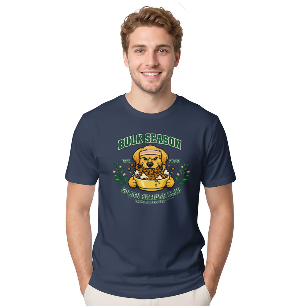Preppy Bulk Season Golden Retriever Varsity Club Tee Funny Gifts for Men Women Boy Kids T-Shirt