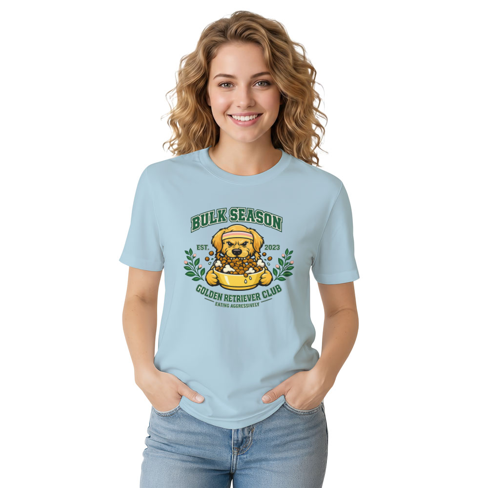 Preppy Bulk Season Golden Retriever Varsity Club Tee Funny Gifts for Men Women Boy Kids T-Shirt
