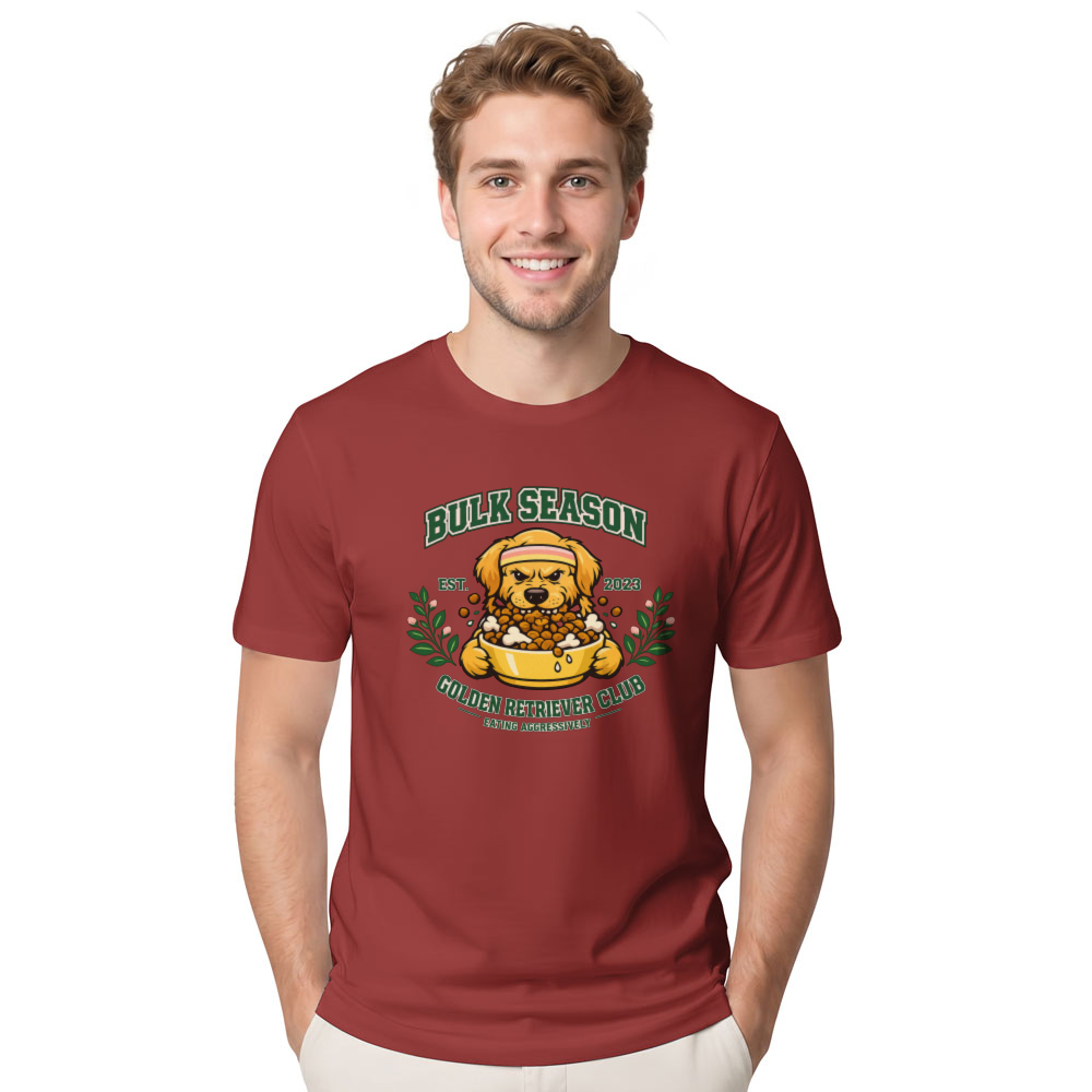 Preppy Bulk Season Golden Retriever Varsity Club Tee Funny Gifts for Men Women Boy Kids T-Shirt