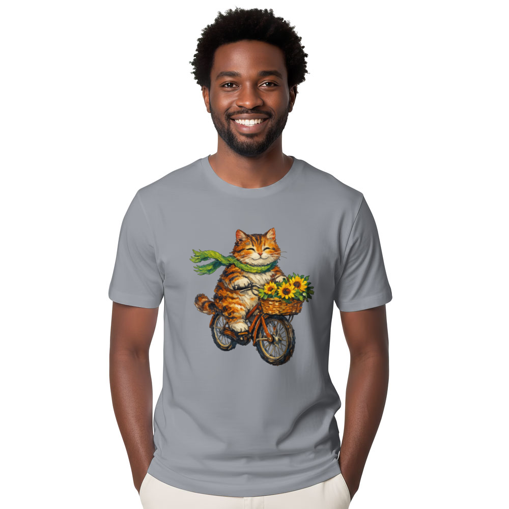 Whimsical Post-Impressionist Tabby Cat T-Shirt Cozy Gifts for Men Women Boy Kids T-Shirt