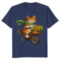 Whimsical Post-Impressionist Tabby Cat T-Shirt Cozy Gifts for Men Women Boy Kids T-Shirt