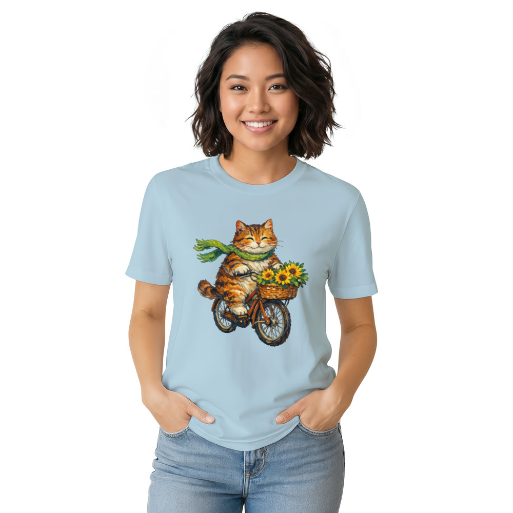 Whimsical Post-Impressionist Tabby Cat T-Shirt Cozy Gifts for Men Women Boy Kids T-Shirt
